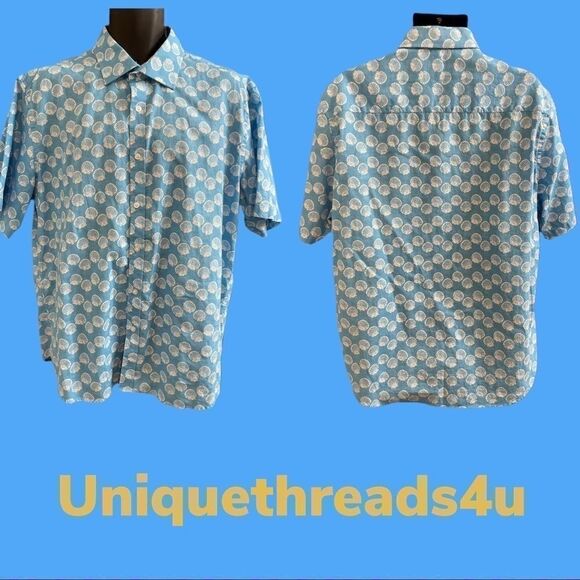 Charleston Threads Shell Linen Button Down Shirt - Picture 1 of 10